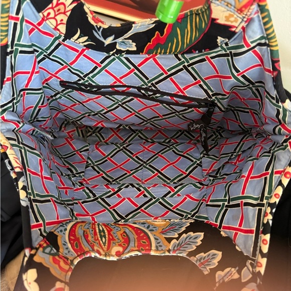 Vera Bradley Black and Red Paisley Shoulder Bag - Picture 6 of 7